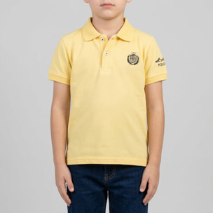 Polo basic con logo ricamato