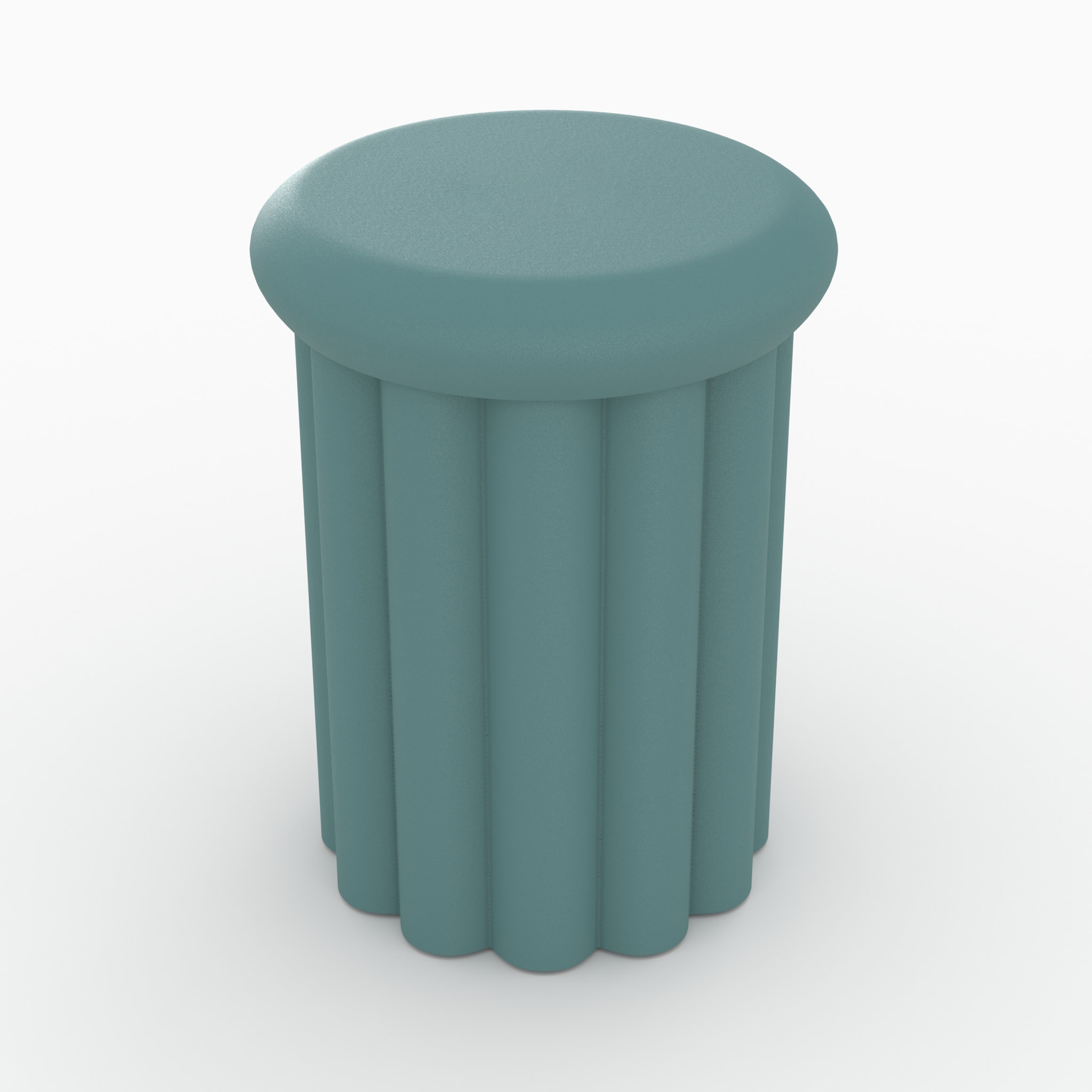 Table d'appoint ronde en métal bleu D37 cm - Aglaé