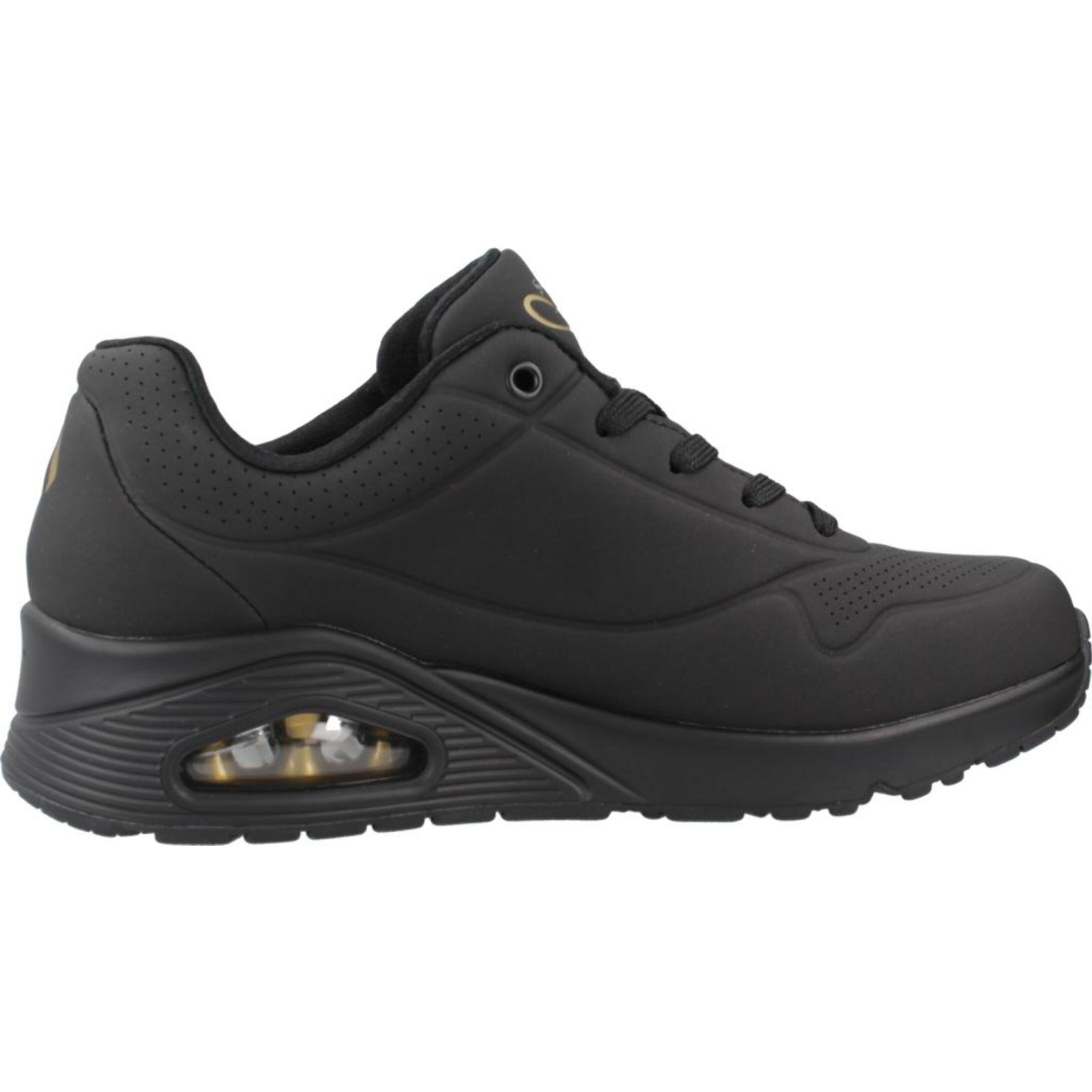 Sneakers De  Mujer Uno - Golden Heart Negro