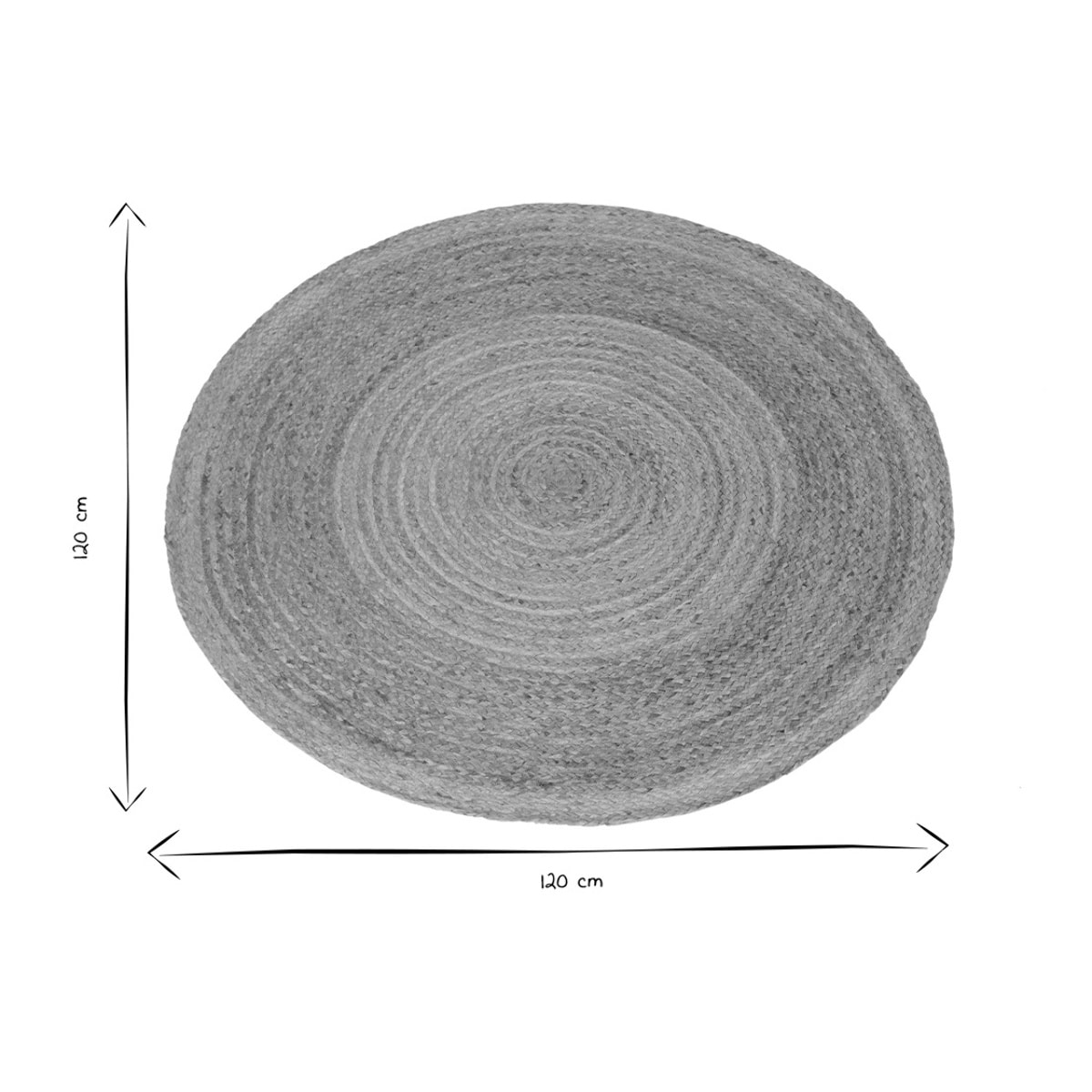 Tapis rond en jute naturelle D120 cm MATA