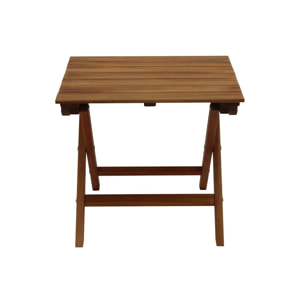 Table basse de jardin pliante en bois massif L40 cm ITZA