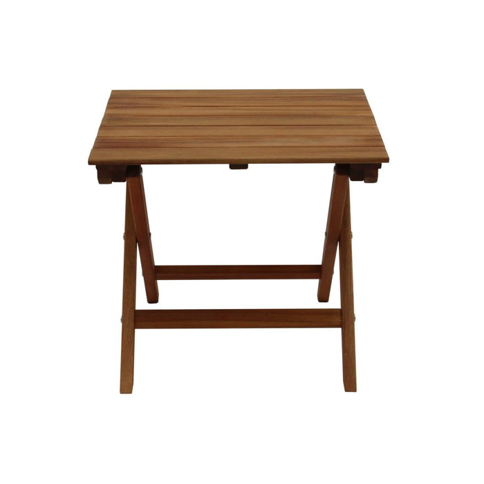 Table basse de jardin pliante en bois massif L40 cm ITZA