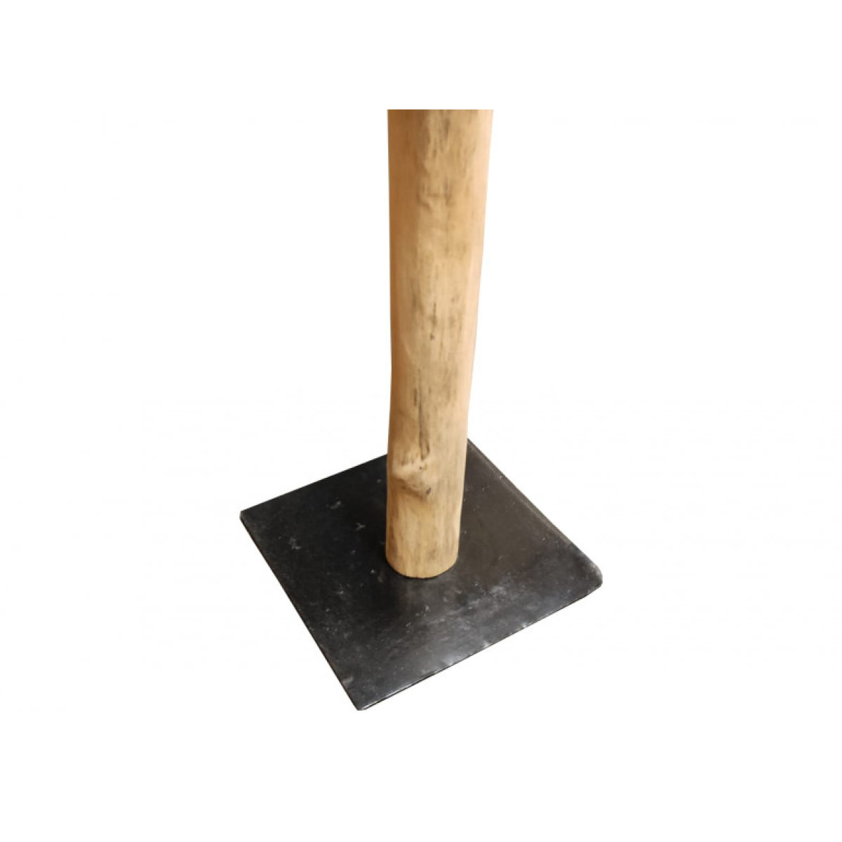 Porte-manteaux en bois brut sur socle en métal H.185cm - HANGER