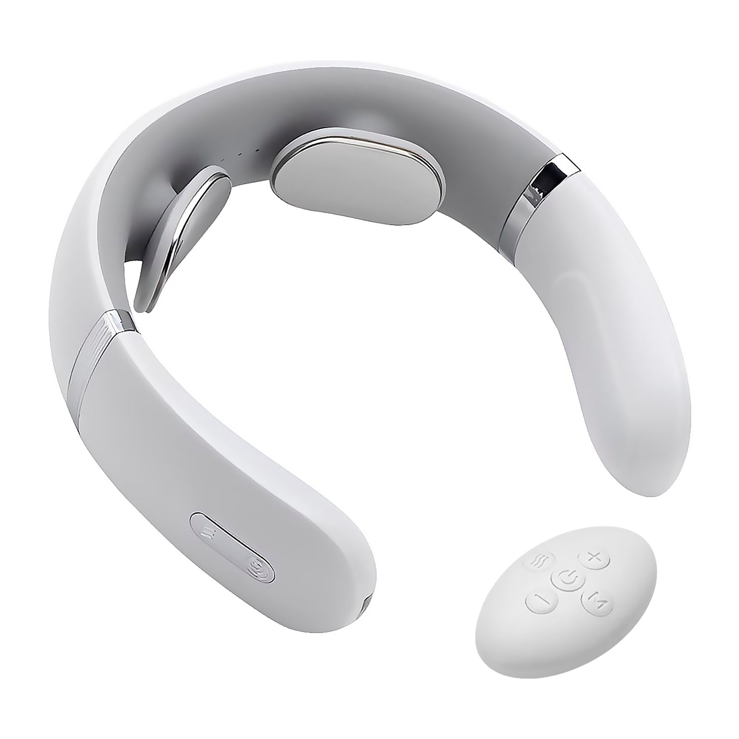 Masajeador de cuello F2 con modo calor, pulso y mando de control a distancia.