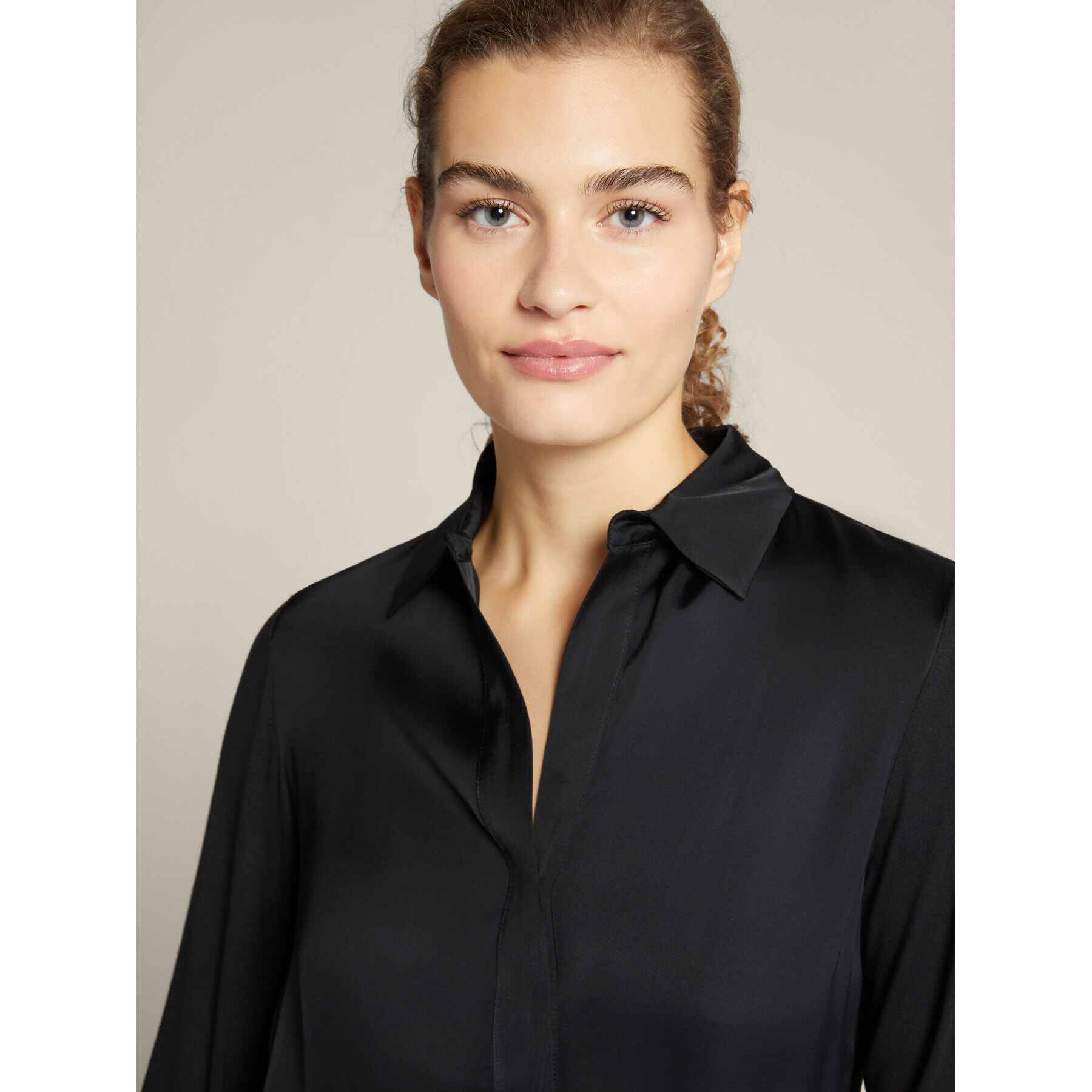 Elena Mirò - Camiseta de viscosa ECOVERO™ - Negro