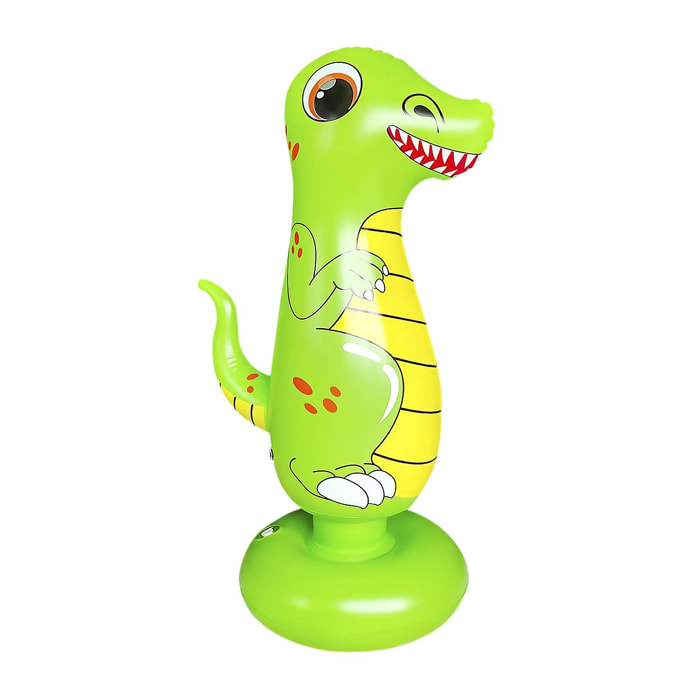 Dinosauro gonfiabile rimbalzante. Punching ball, pratica karate, boxe. 120 cm.