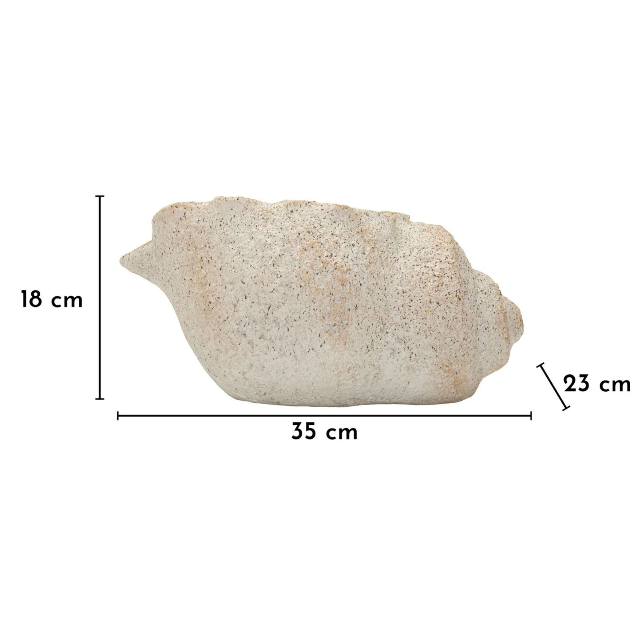 VASO SHELL SAND -B- CM 35X23X18 (APERTURA CM Ø 17X14)