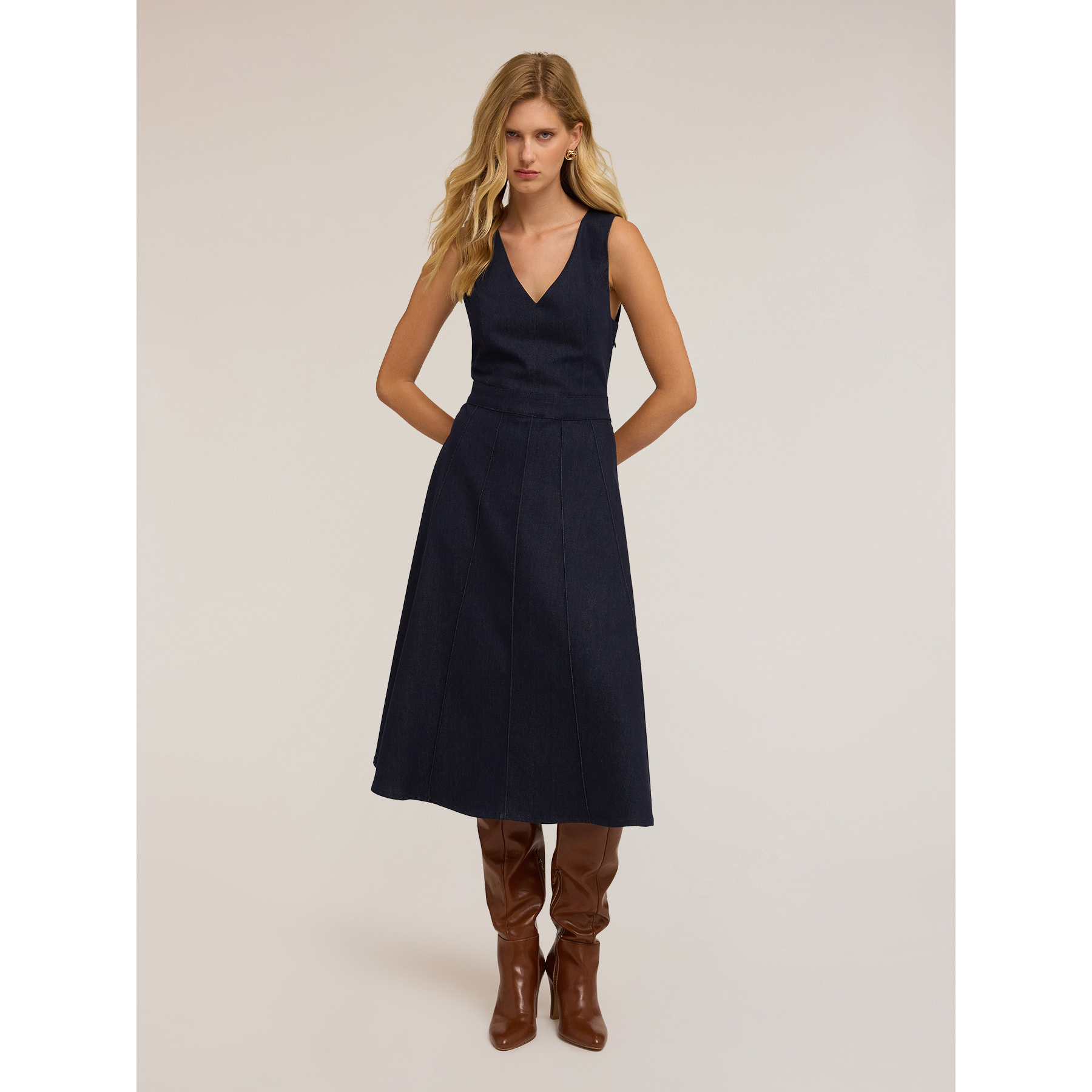 Motivi - Vestito midi in denim - Blu