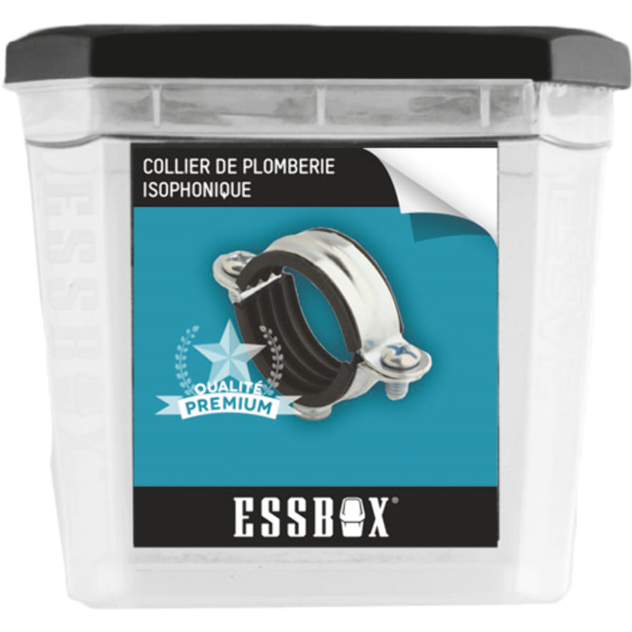 Collier de plomberie ESSBOX SCELL-IT Simple isophonique Ø16 mm - Ø7 x 150 mm - Boite de 50 - EX-93221116