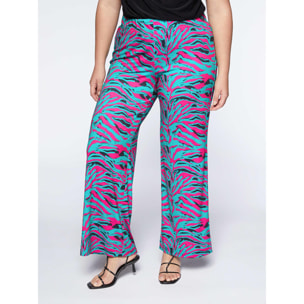 Fiorella Rubino - Pantalón con estampado animalier - Fuchsia