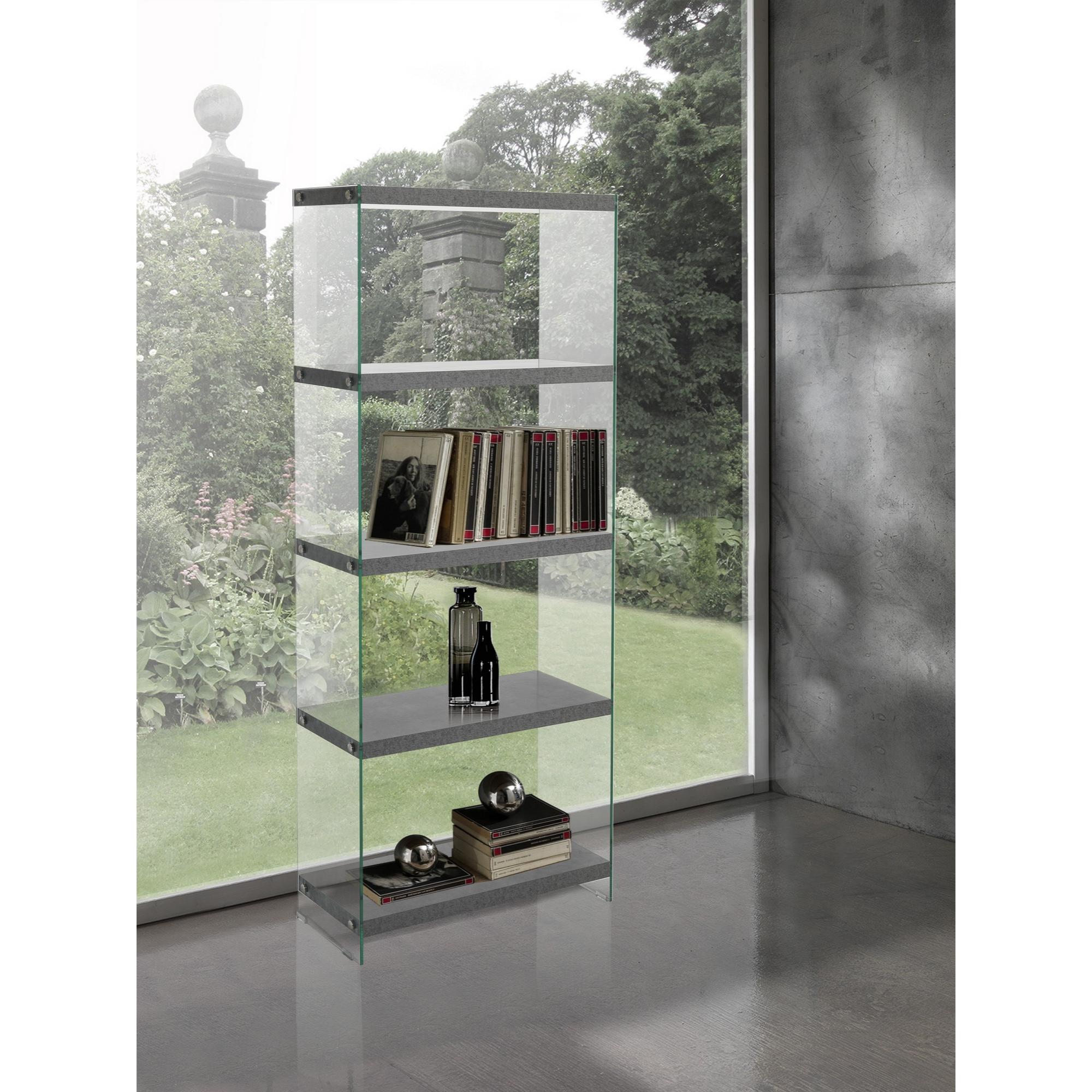 Tomasucci libreria 5 ripiani NANCY 70 CEMENT multicolore