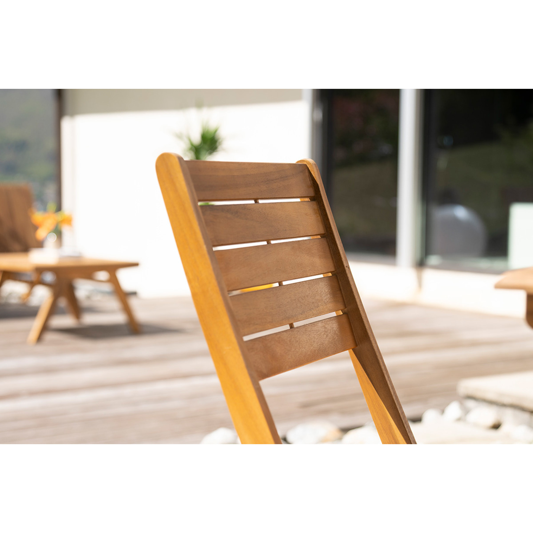 Chaises de jardin pliantes en bois massif (lot de 2) CANOPEE