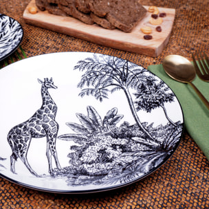 Lot de 6 grandes assiettes, SAVANA