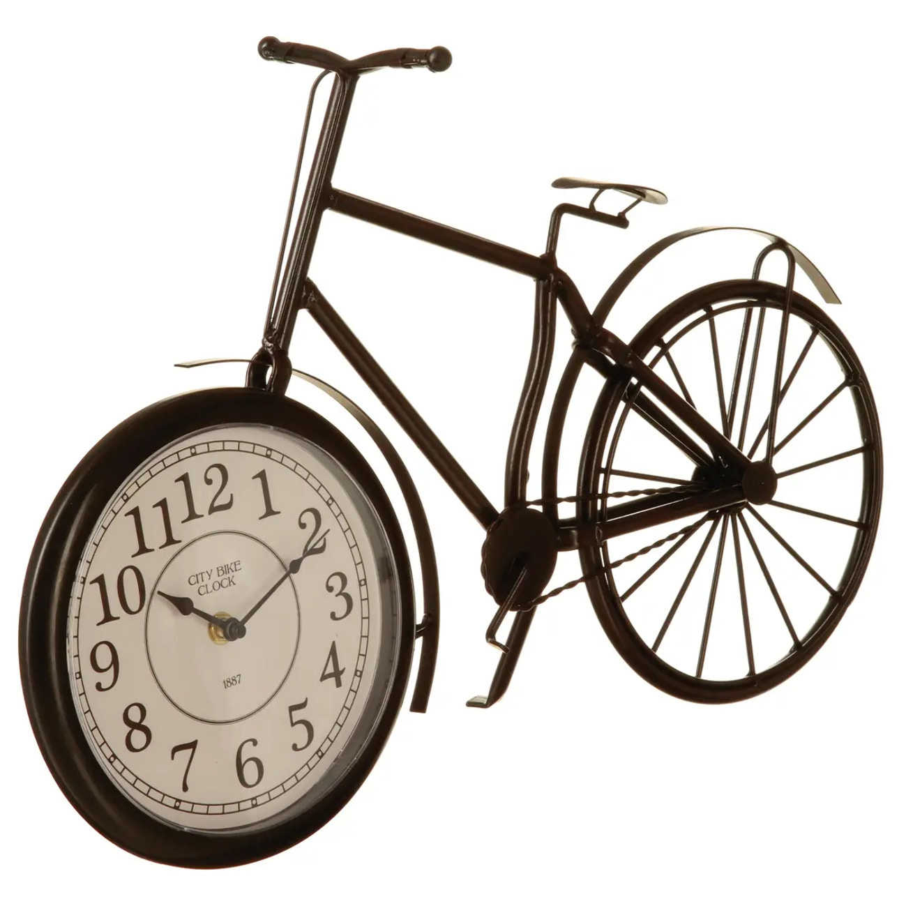 Horloge vélo à poser noir 52x32cm