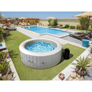 Spa gonflable  4 places "Santorin" - 180 x 180 x 65 cm - Gris