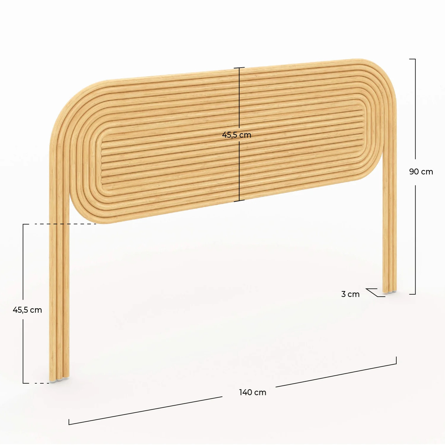 Tête de lit en rotin 140 cm - Paloma
