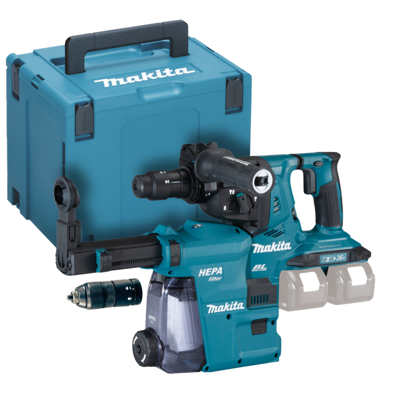 Martillo perforador SDS+ 36V MAKITA - 28mm - sin batería ni cargador - DHR281ZWJ