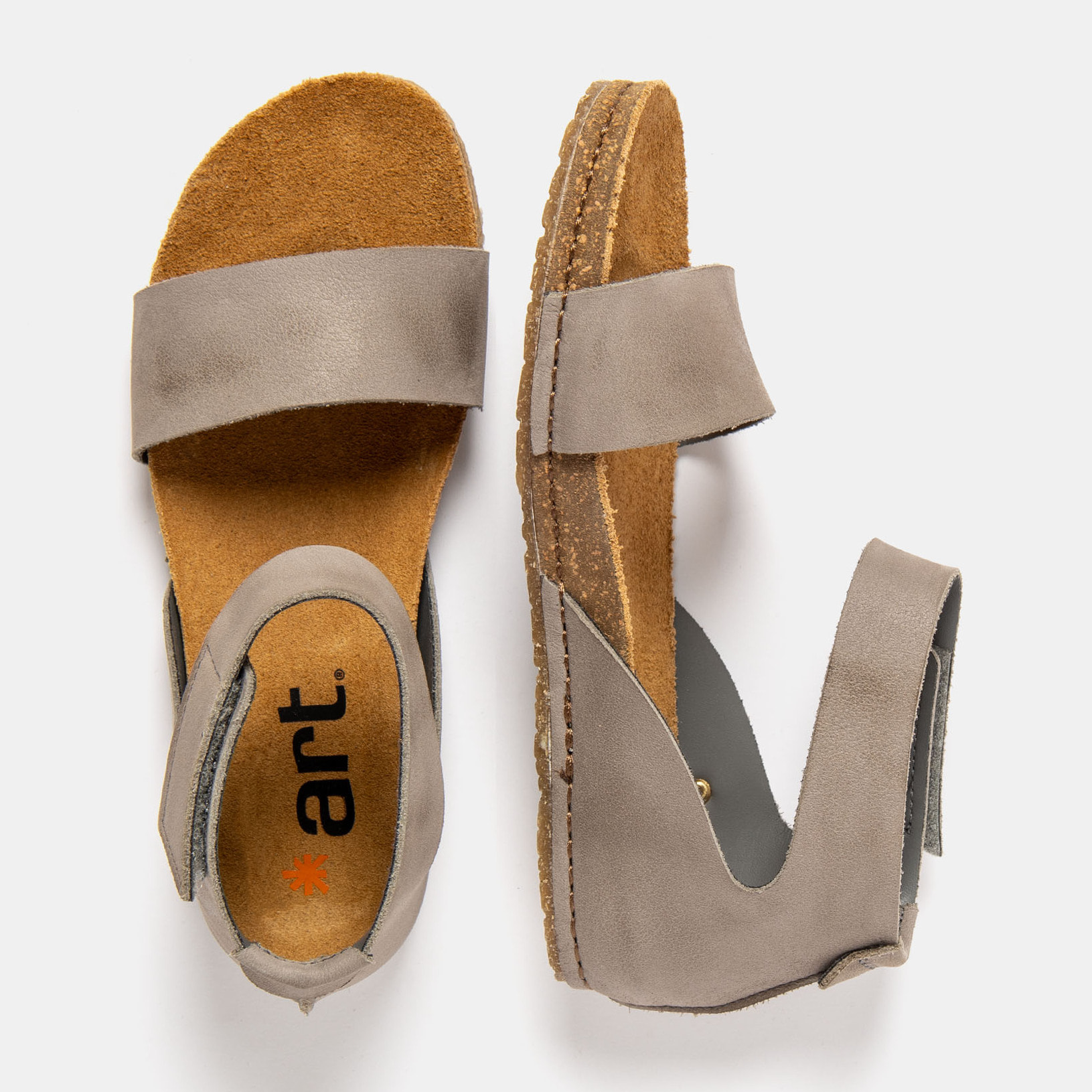 Sandalias 0382 ROMA CINDER/ CRETA color Cinder