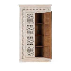 Armario de Madera de Mango 110 Cm Estilo Mediterráneo Moderno
