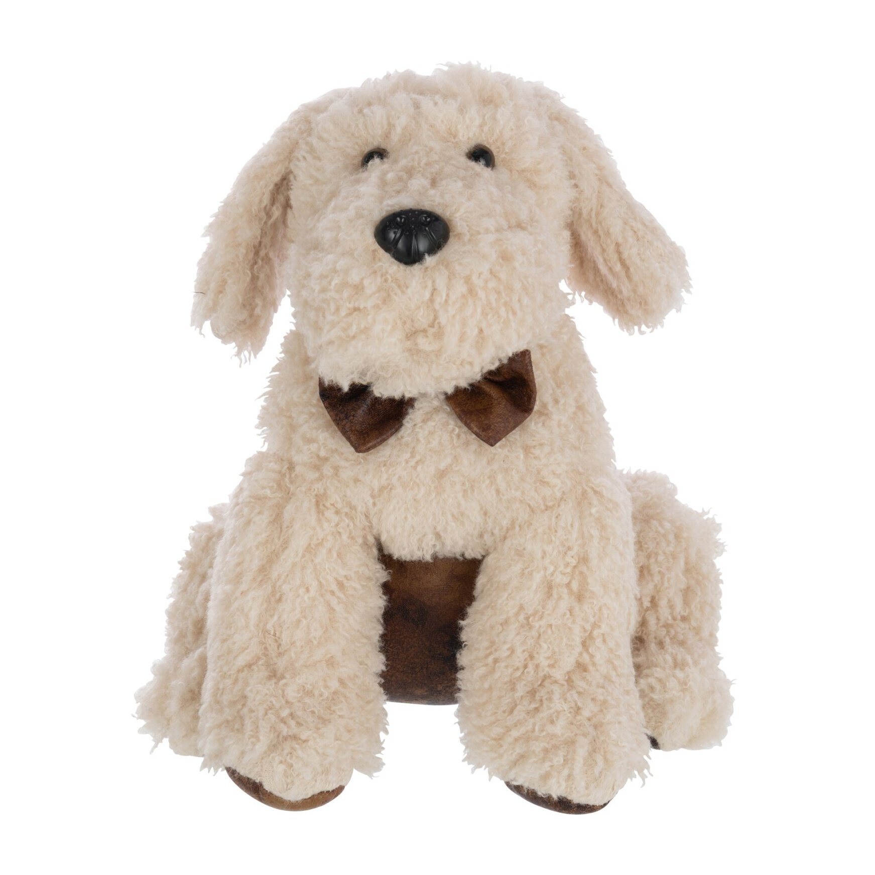 J-Line butoir de porte Chien - polyrésine - beige clair