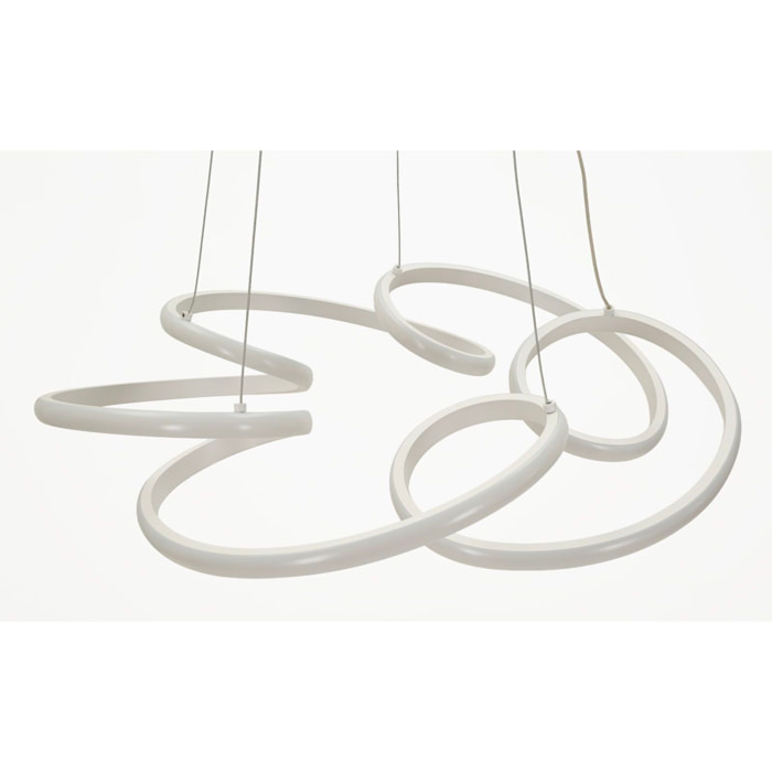 LAMPADARIO LED GLOVY BIANCO CM Ø 55X120 (LUCE CON 3 TEMPERATURE DI COLORE)