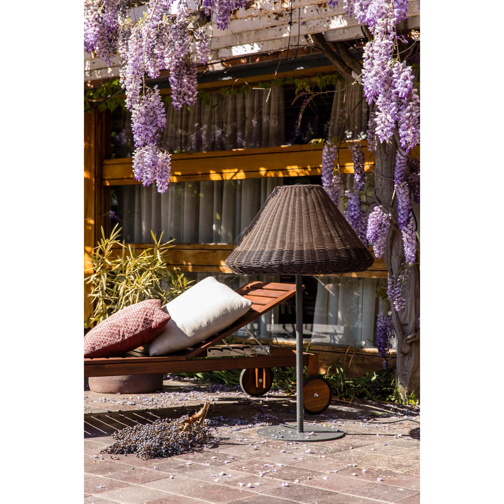 SAIGON OUT 1200 W70 Lámpara de pie gris/marrón