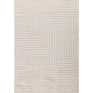 Tapis Loopin 338 crème - Motif en relief - Indoor & Outdoor