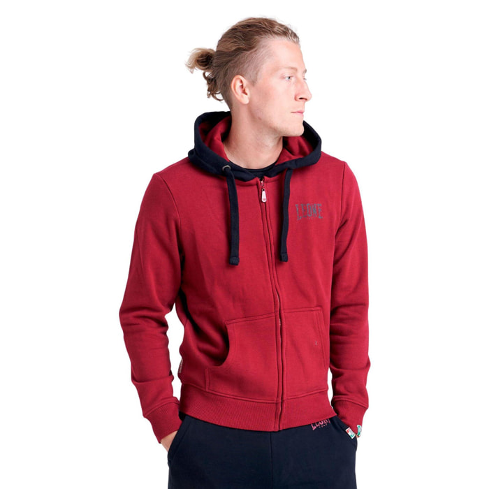 Tuta da uomo con cappuccio e zip Leone 1947 Apparel Vintage Small Logo