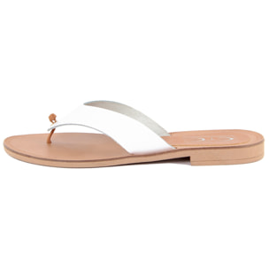 EYE -  INFRADITO IN PELLE COLOR BIANCO.