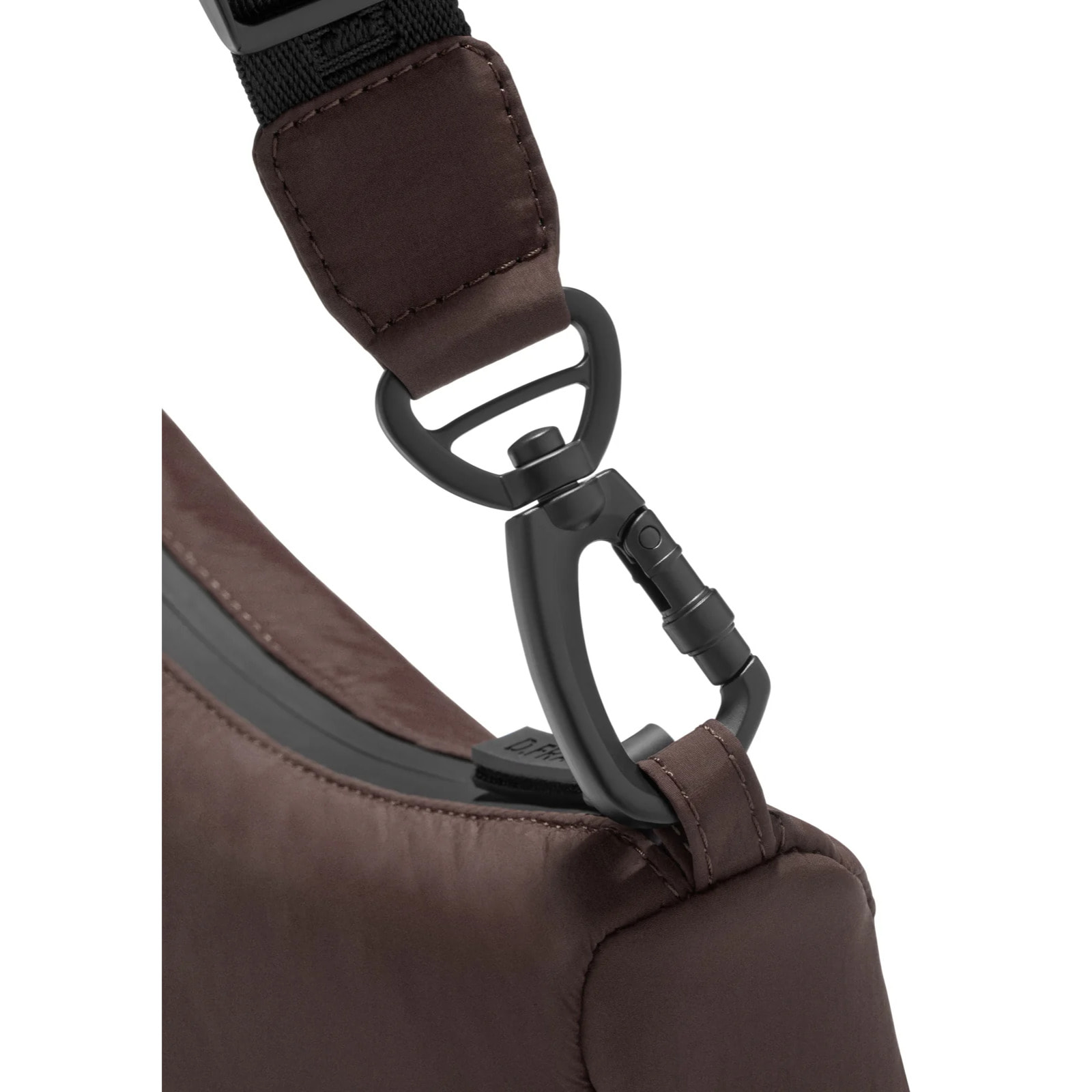 Bolso Cruzado Round Nylon Marron