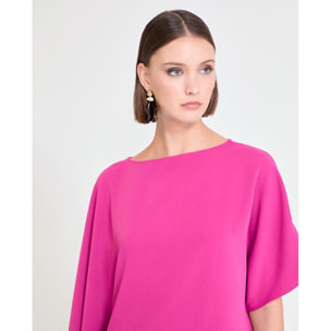 Blusa a strati con maniche scese