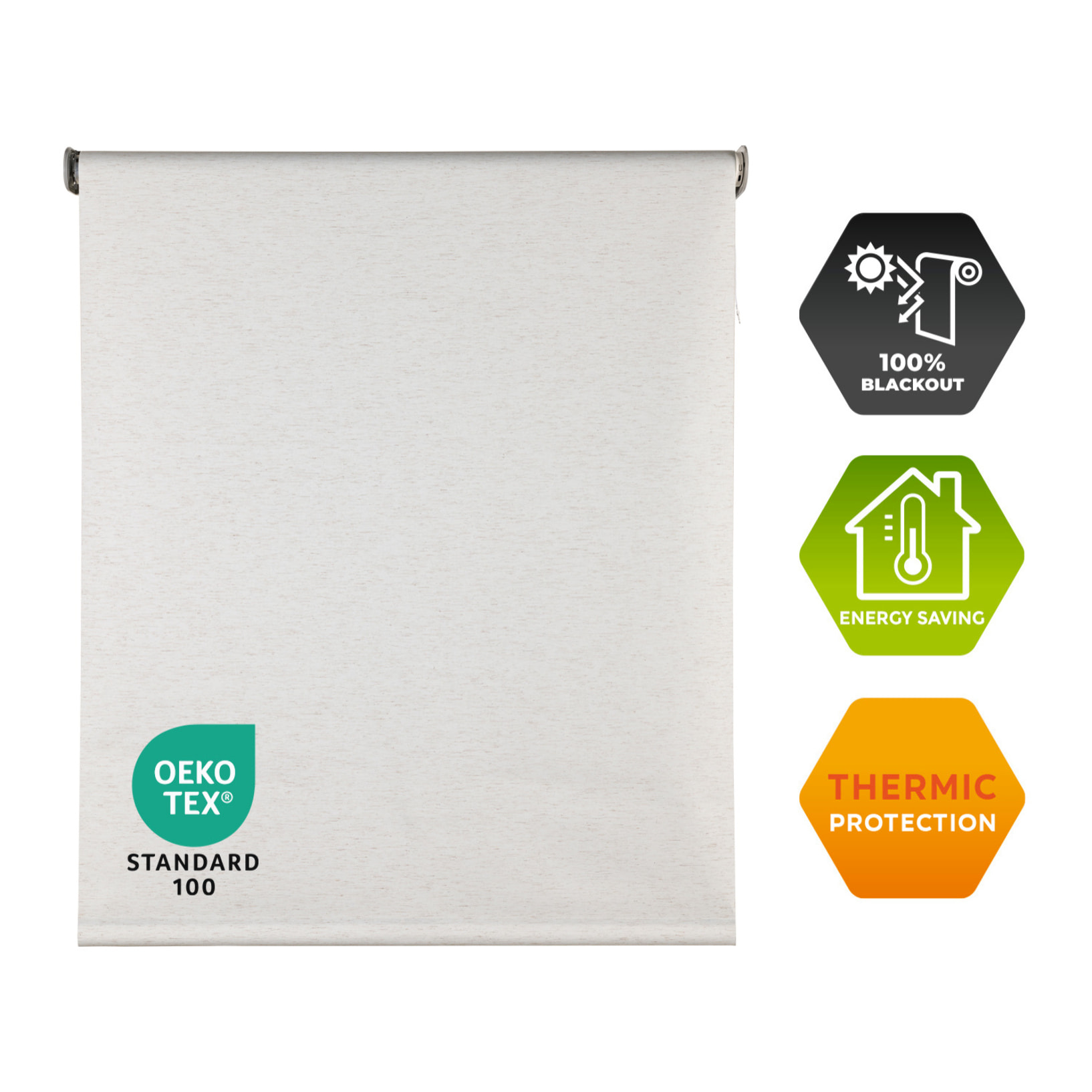 Estor motorizado BLACKOUT PRO Blanco-Lino