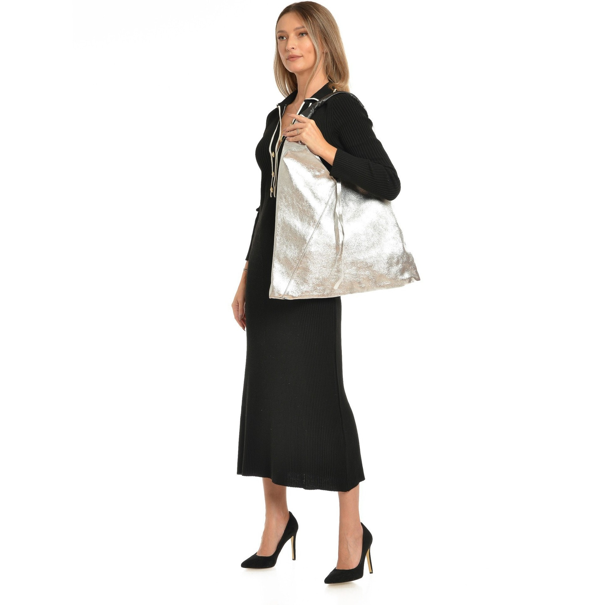 Borsa a tracolla Isabella Rhea Argentato