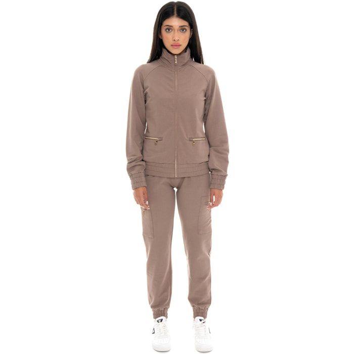 Mono de invierno de mujer, cuello alto y cremallera, pantalón cargo Leone 1947