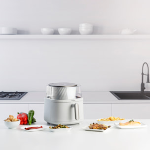 Freidora De Aire Sin Aceite 6L | 1.550W | 10 Menús Predefinidos | Ventana 360º | Auto Remover Function | Temporizador Digital 60' | Air Fryer Con Temperatura Ajustable - Taurus