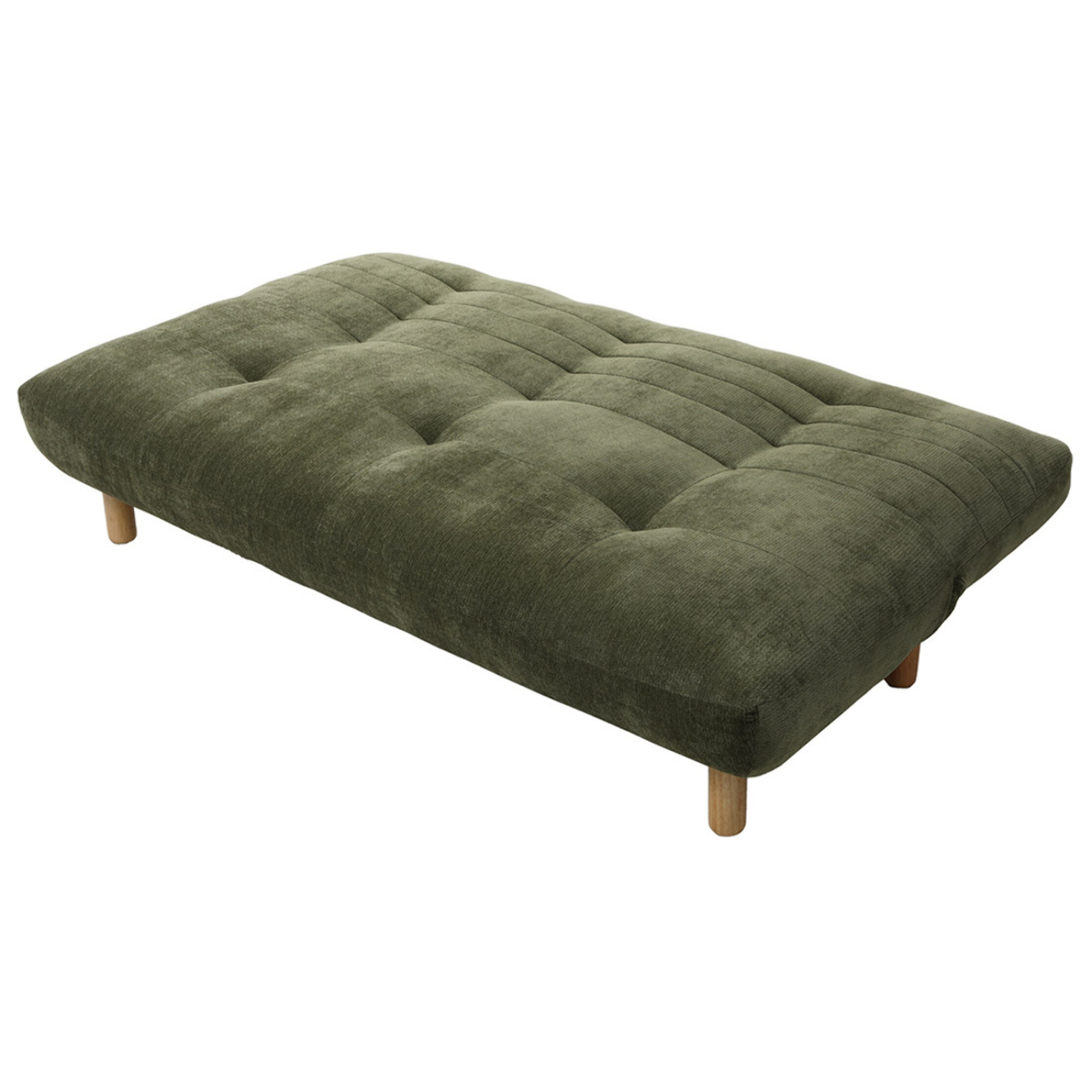 Soan - Banquette 3 places convertible clic-clac en velours texturé - Vert