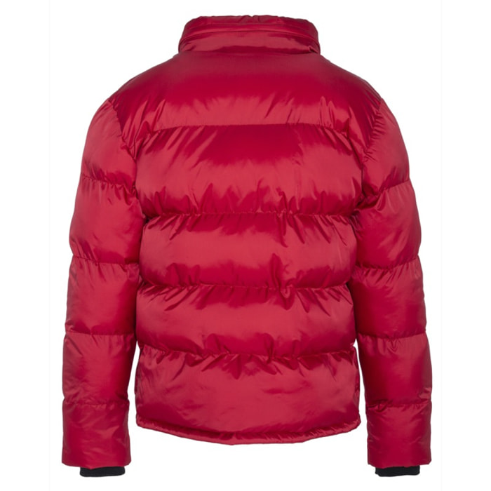 IDAHO SIMPLE PADDED JACKET W/ SCHOTT NYC CHEST EMBROIDERY  100% NYLON Rosso