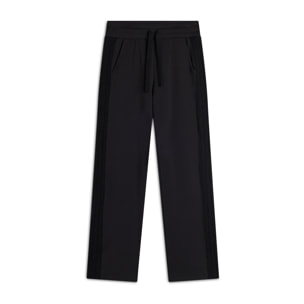 Pantalone lungo in felpa modal con bande a trecce