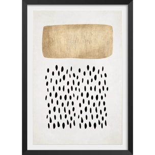 Affiche graphique N°5 Opus Affiche + cadre en bois - Noir