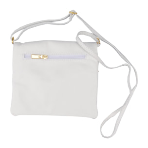 Borse Donna colore Bianco-in pelle Made in Italy 18x20x2cm