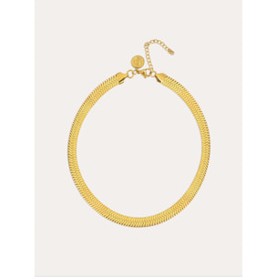 Collar Big Lisse Acero Baño Oro