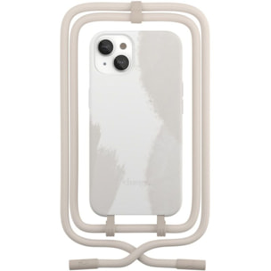 Coque avec cordon WOODCESSORIES iPhone 13 mini Tour de cou blanc