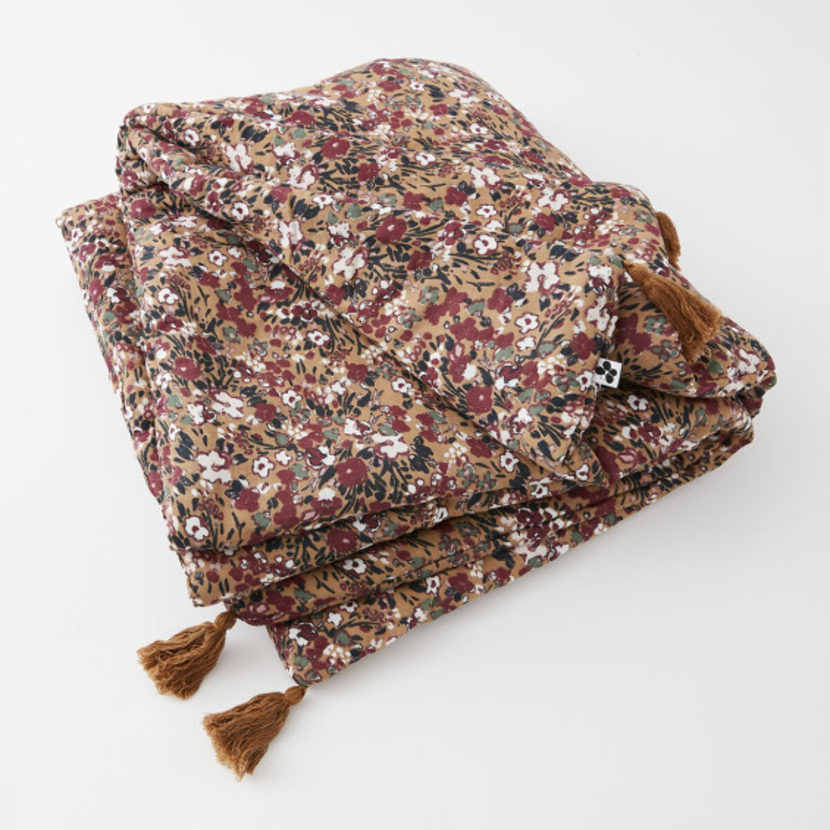 Édredon en gaze de coton 90x200 cm avec motifs fleuris - CAPUCINE