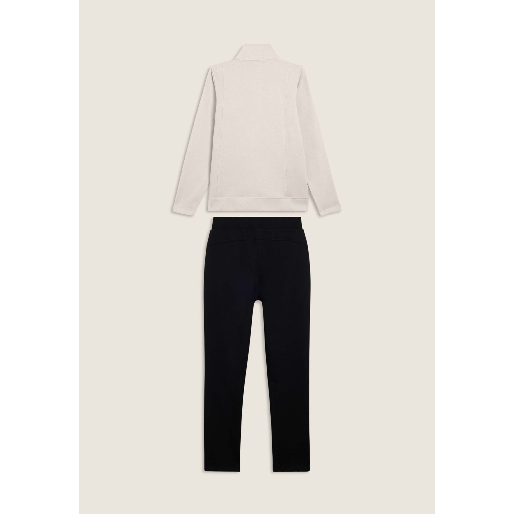 Tuta regular fit con collo alto e dettagli in strass