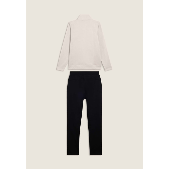 Tuta regular fit con collo alto e dettagli in strass