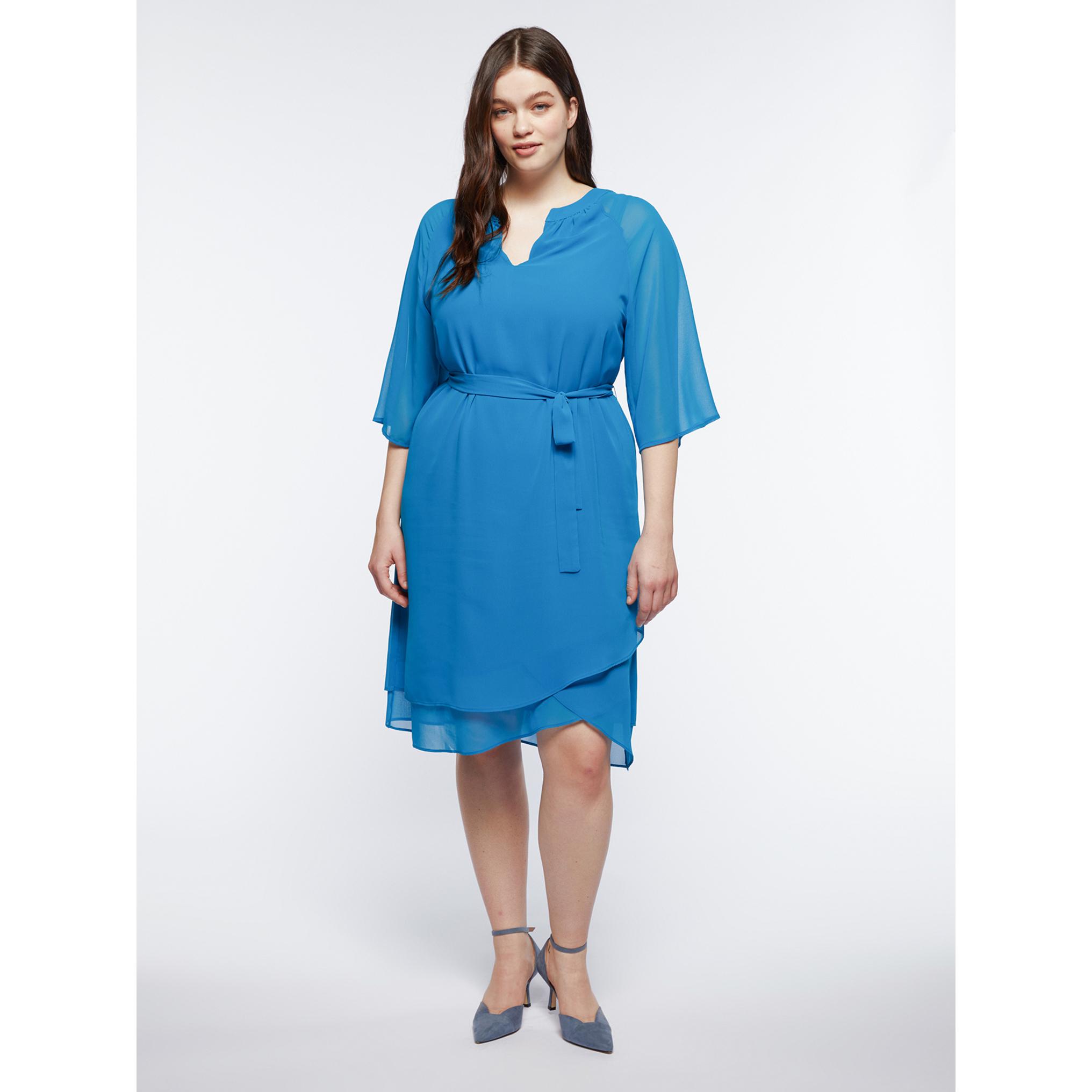 Fiorella Rubino - Vestito elegante in georgette - Azzurro