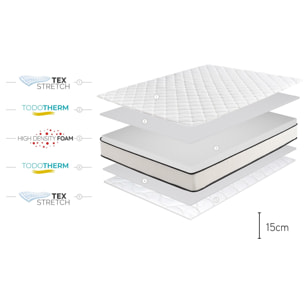 Matelas Slim Max, 15 cm, 1 place - Moonia