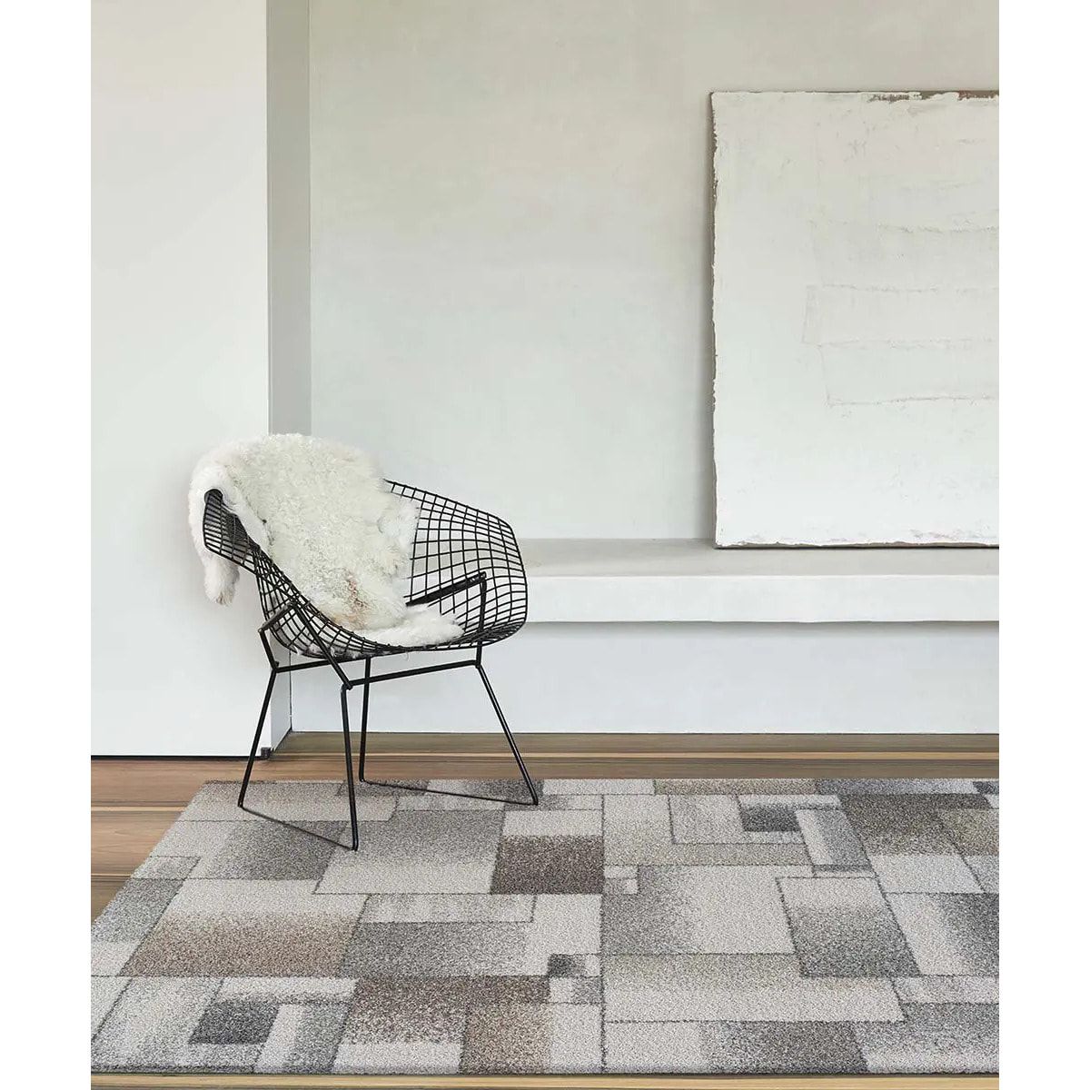 Tappeto Disegno Geometrico Soggiorno Salotto Grigio Tortora Beige