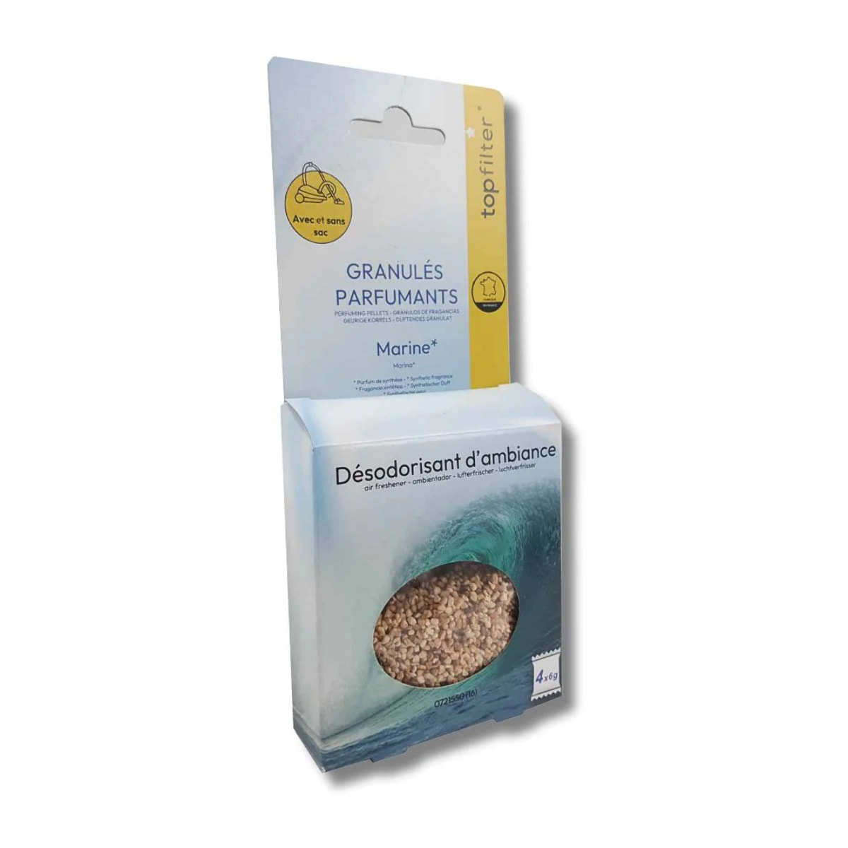 4 Sachets de granulés parfumés pour aspirateur senteur marine TopFilter