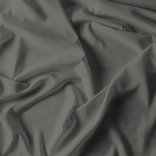 COMPLETO LETTO RASO CLOE, 100% Raso di Cotone, Made in Italy - FUMO